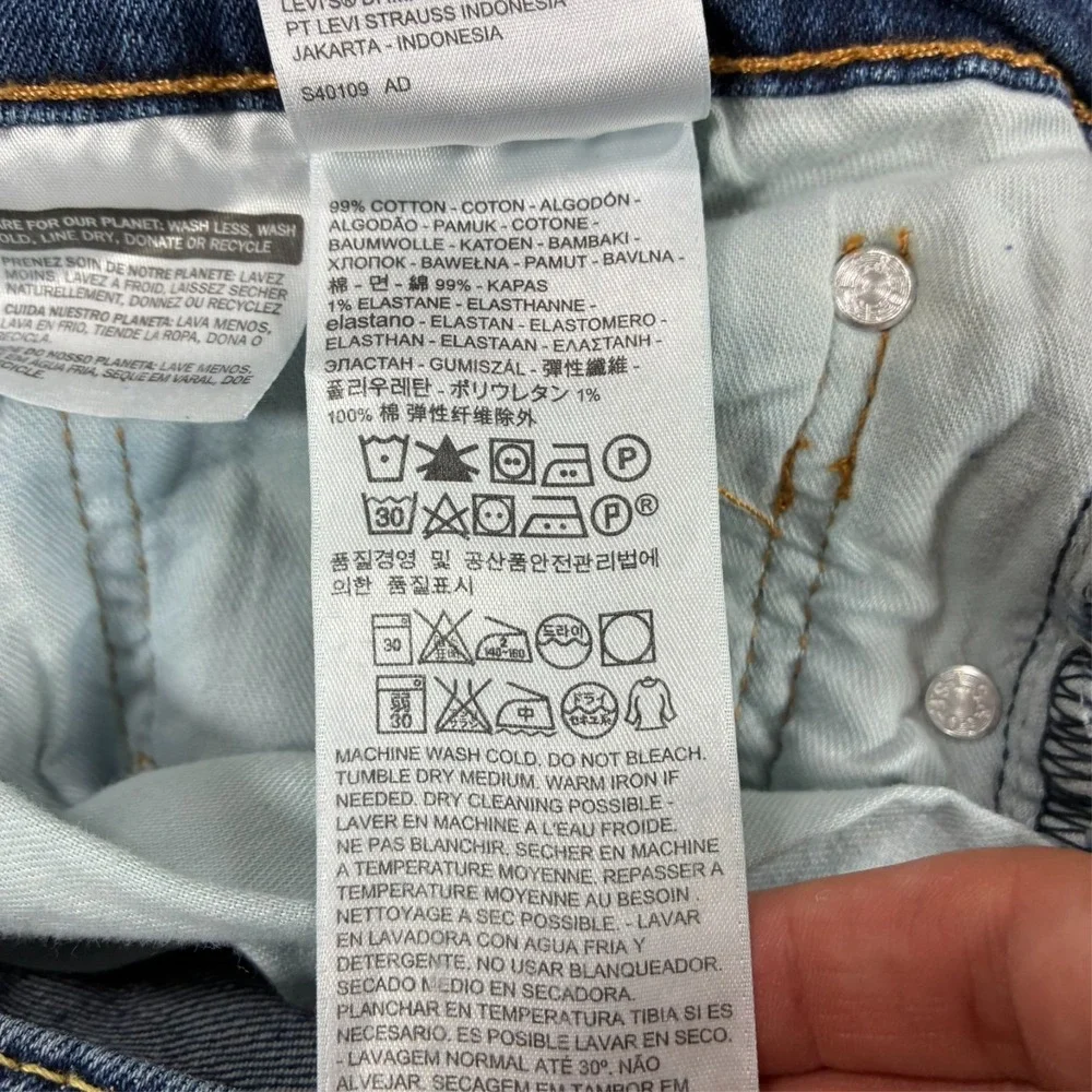 Levi's 511 Mens Straight Jeans Size 36x30 Blue Denim Stretch Mid Rise Casual